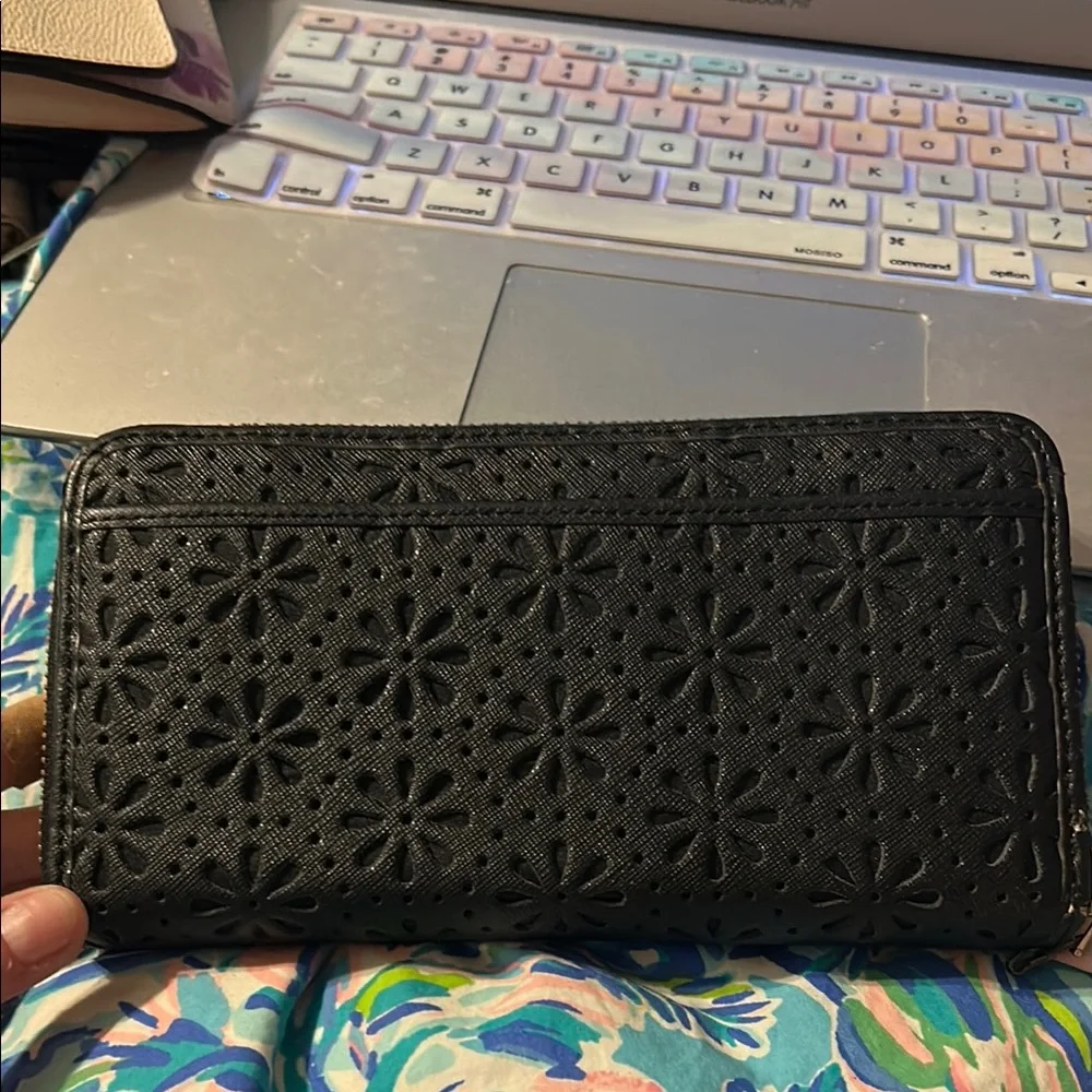 Kate Spade Black Floral Wallet - Picture 3 of 7